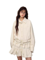Lace-Trimmed Jacket & Skirt Set