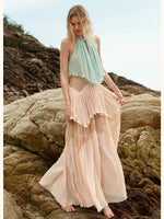Laguna Lace Halter Maxi Dress
