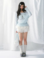 Vintage Print One-Shoulder Tee