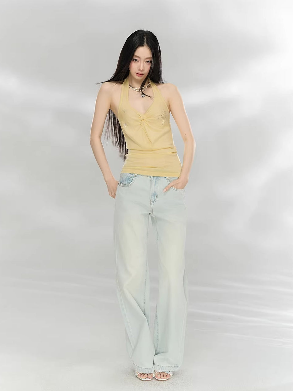 Knot Halter Knit Top