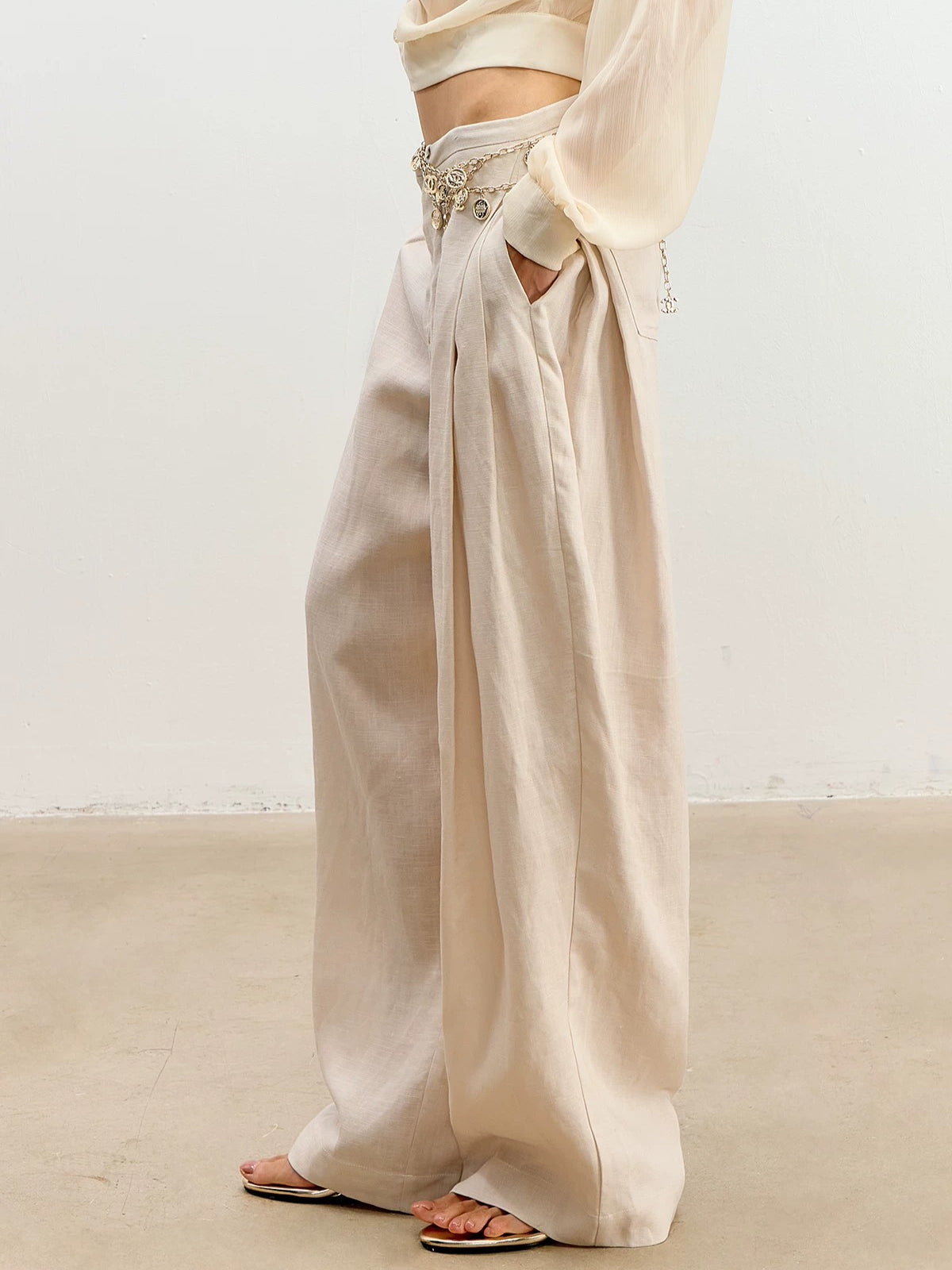 Linen Wide Leg Pants