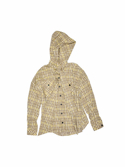 Plaid Hooded Shirt &amp; Skirt &amp; Pants Set