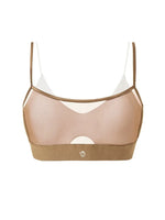 Mesh Cutout Layered Triangle Bra