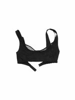 Suede Mesh Lace-Up Bralette