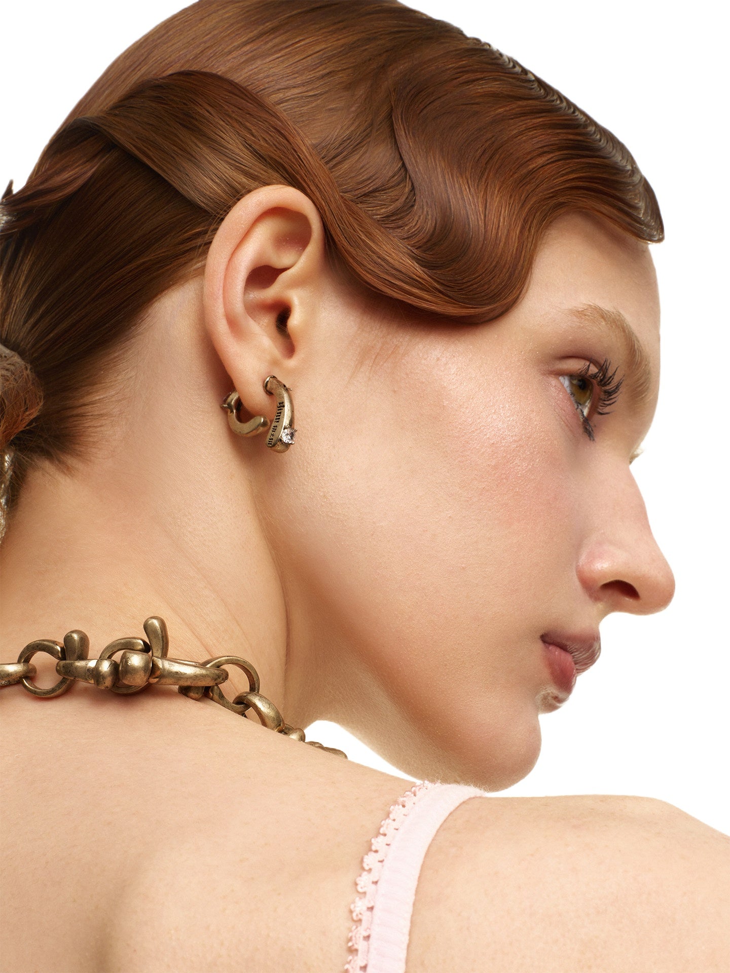 Vintage Gold &amp; Silver Zircon Earrings
