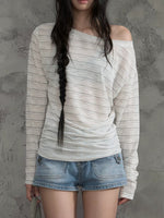 Striped Off Shoulder Top