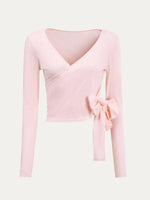 Deep V-neck Blouse & Cami & Skirt Set