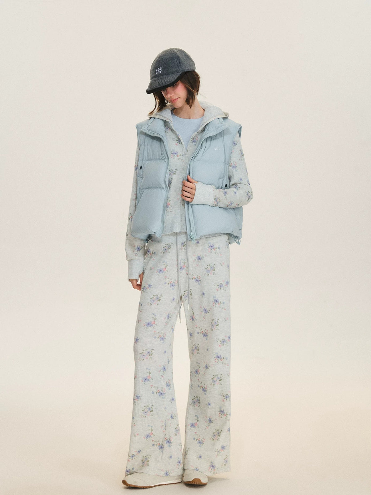 Floral Waffle Hoodie &amp; Pants Set