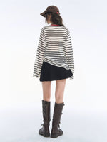 Asymmetric Waist Pleated A-Line Skirt