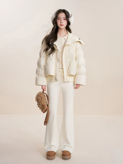 Jacquard Collar Down Jacket