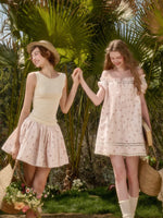 Baby Pink Floral Skirt