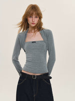 Layered Bolero Long Sleeve Top