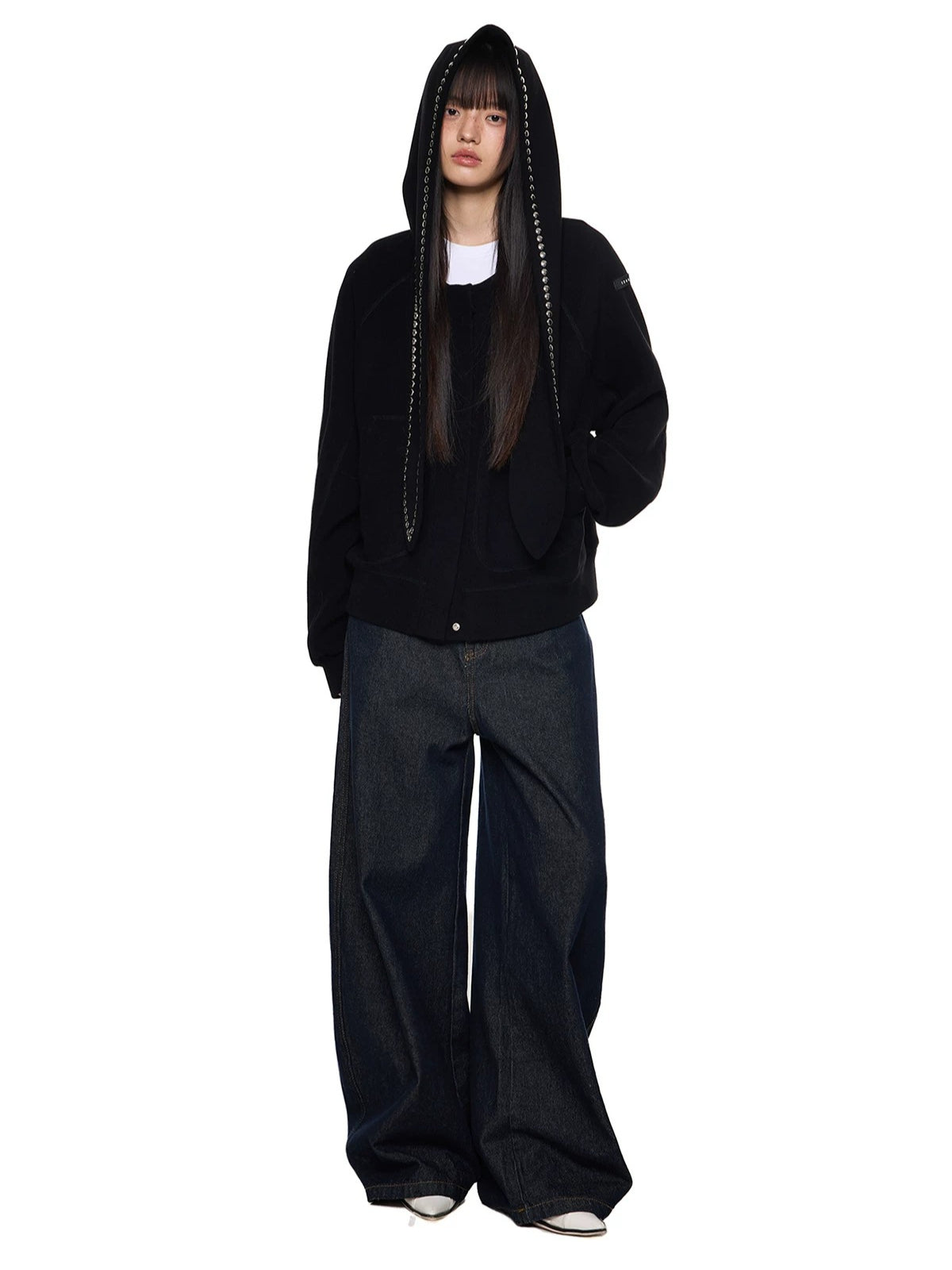 Rabbit Ear Rivet Hoodie