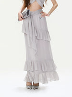Cross-Halter Chiffon Set
