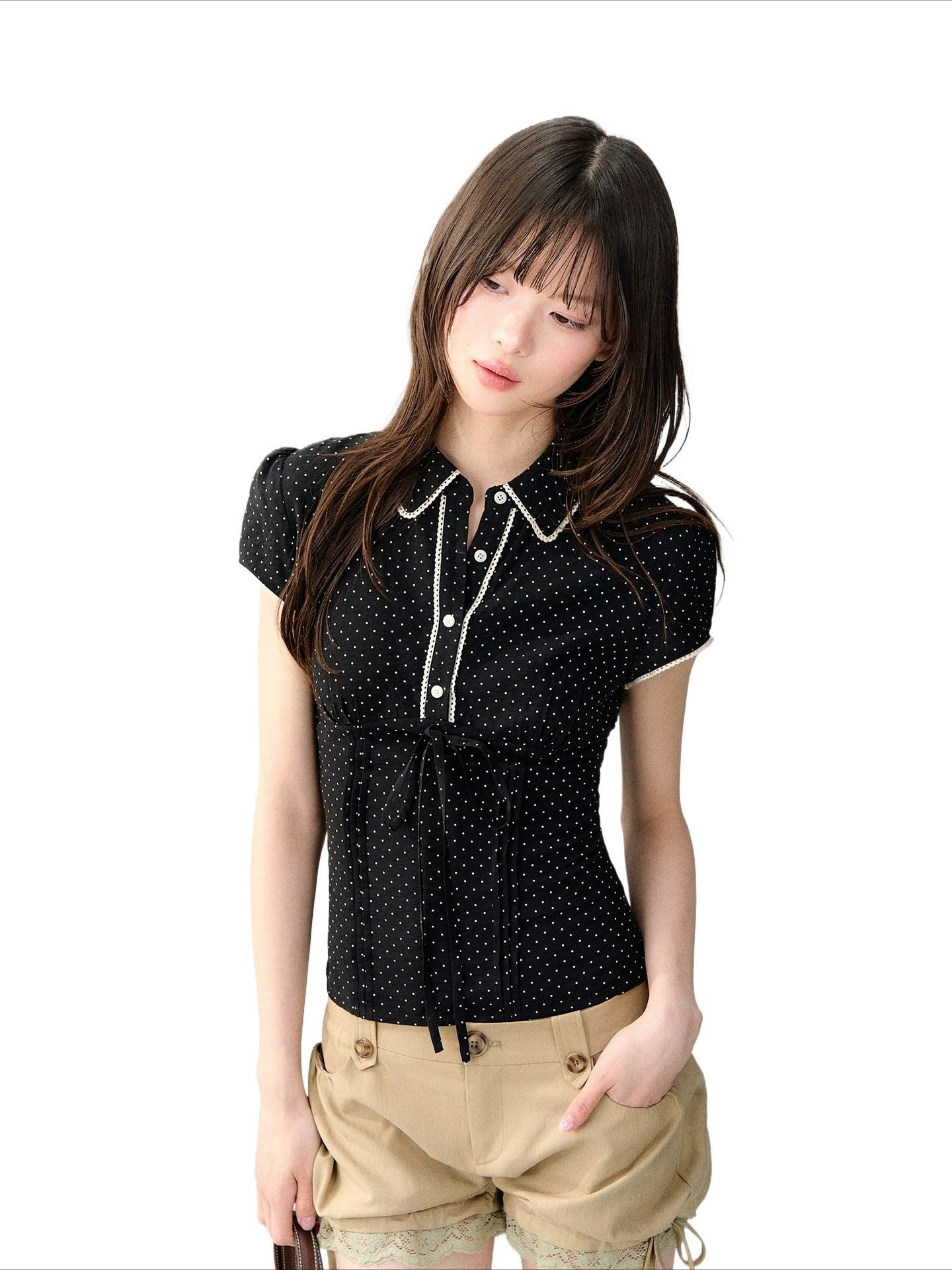 Polka Dot Lace Blouse