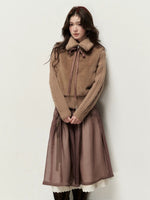 Oversized Collar Faux Fur Jacket
