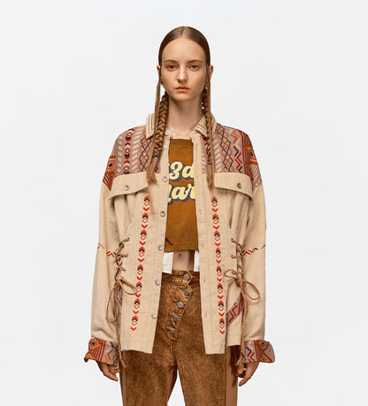 Corduroy Patchwork Shirt