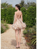 Sequin One Shoulder Backless Dress