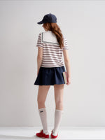 Ruffle Drawstring Mini Skirt