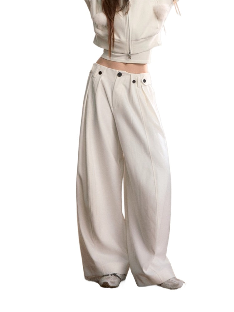 Pleated Wide-Leg Pants