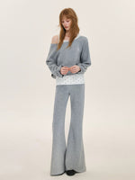 Polka Dot Layered Sweatshirt Set