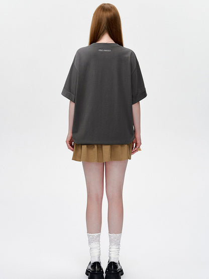 Cookie Illustration Round-Neck T-Shirt
