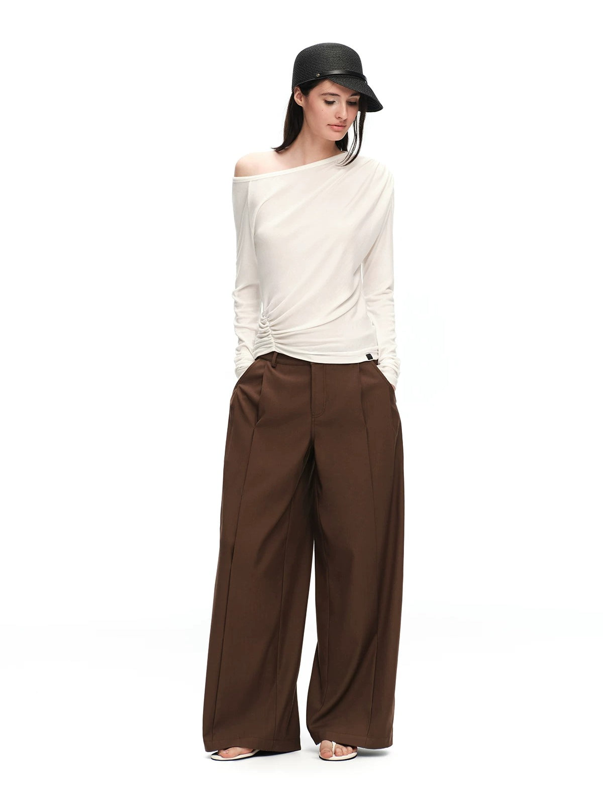 Ruched Off Shoulder Top
