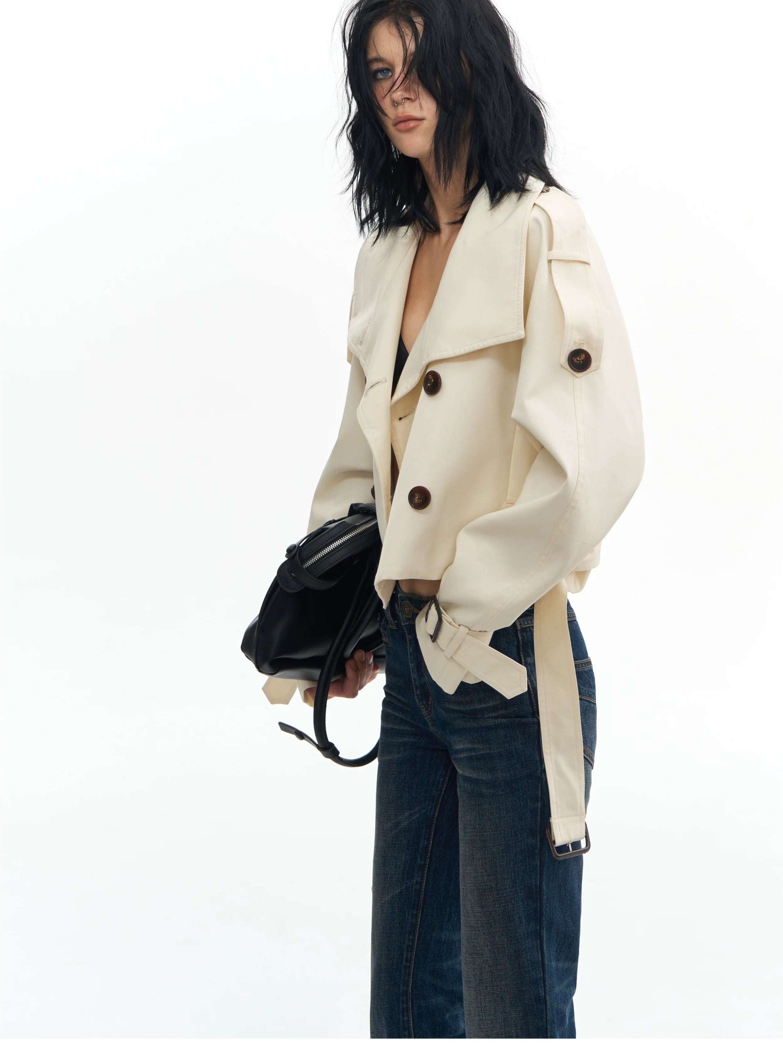 Stand Collar Trench Jacket