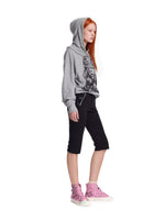 Distressed Graffiti Cotton Canvas Sneakers