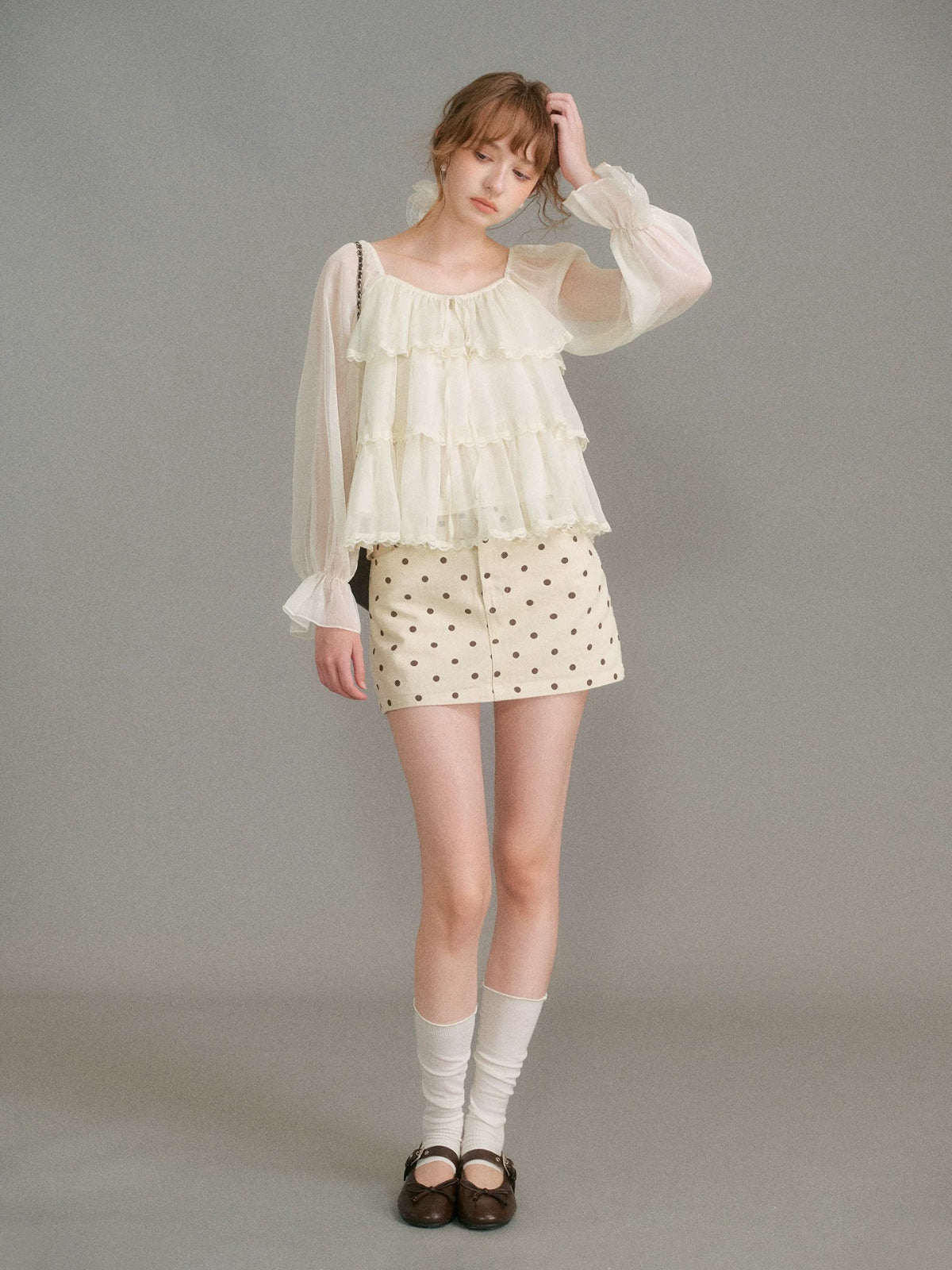 Chiffon Ruffle Blouse