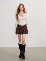 Lace Patchwork Long Sleeve Top