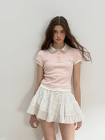 Pure White Lace A-line Tulle Skirt