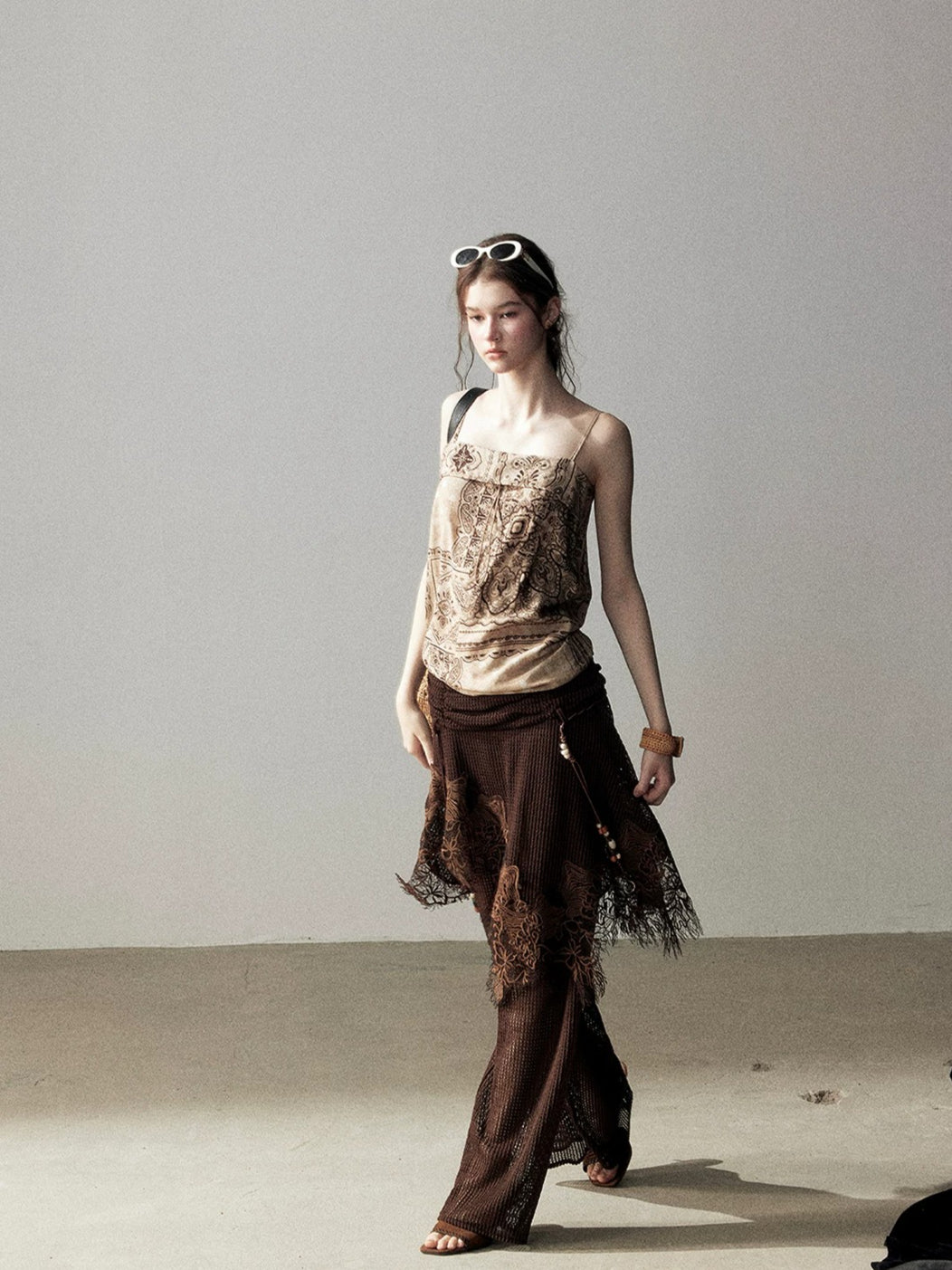 Brown Bohemian Tank Top