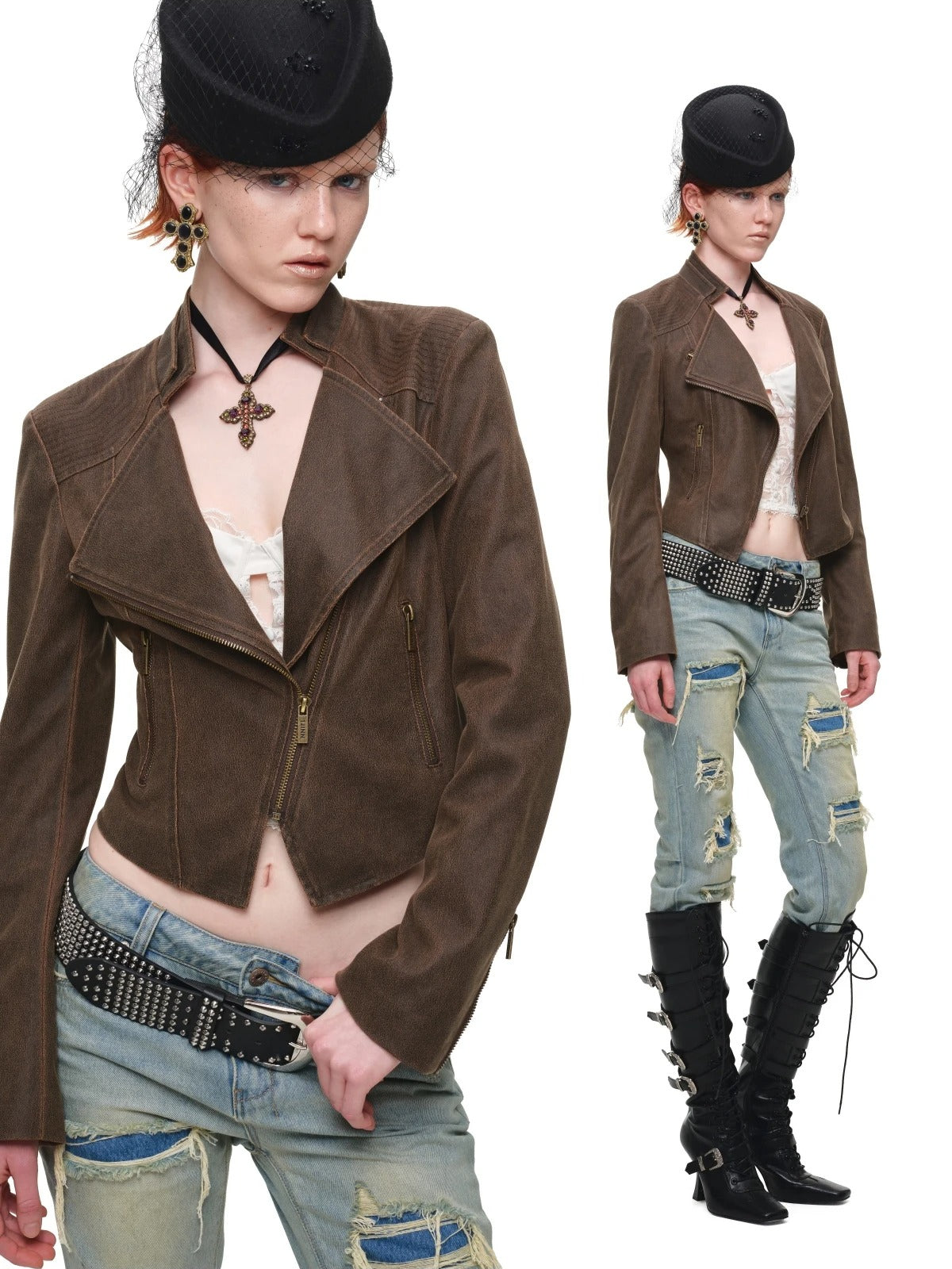 Buckled Knee-High Boots