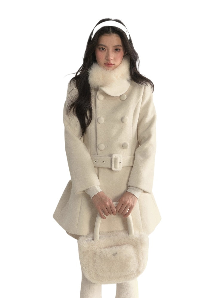 Double-Breasted Belted Coat