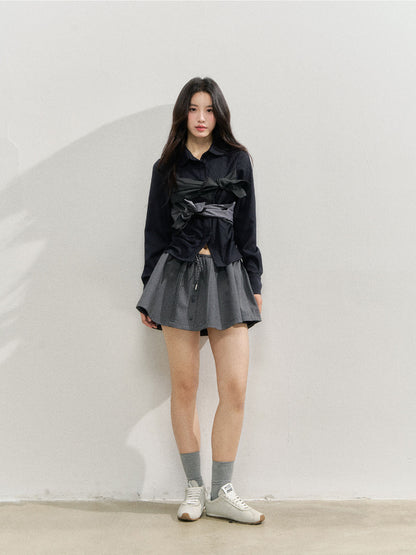 Romantic College Two-piece Mini Skirt