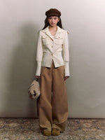 Vintage Sailor Collar Woolen Jacket