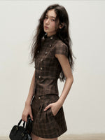 Napoleon Plaid Skirt Set