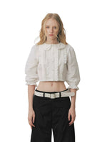 Double Collar Lace Blouse