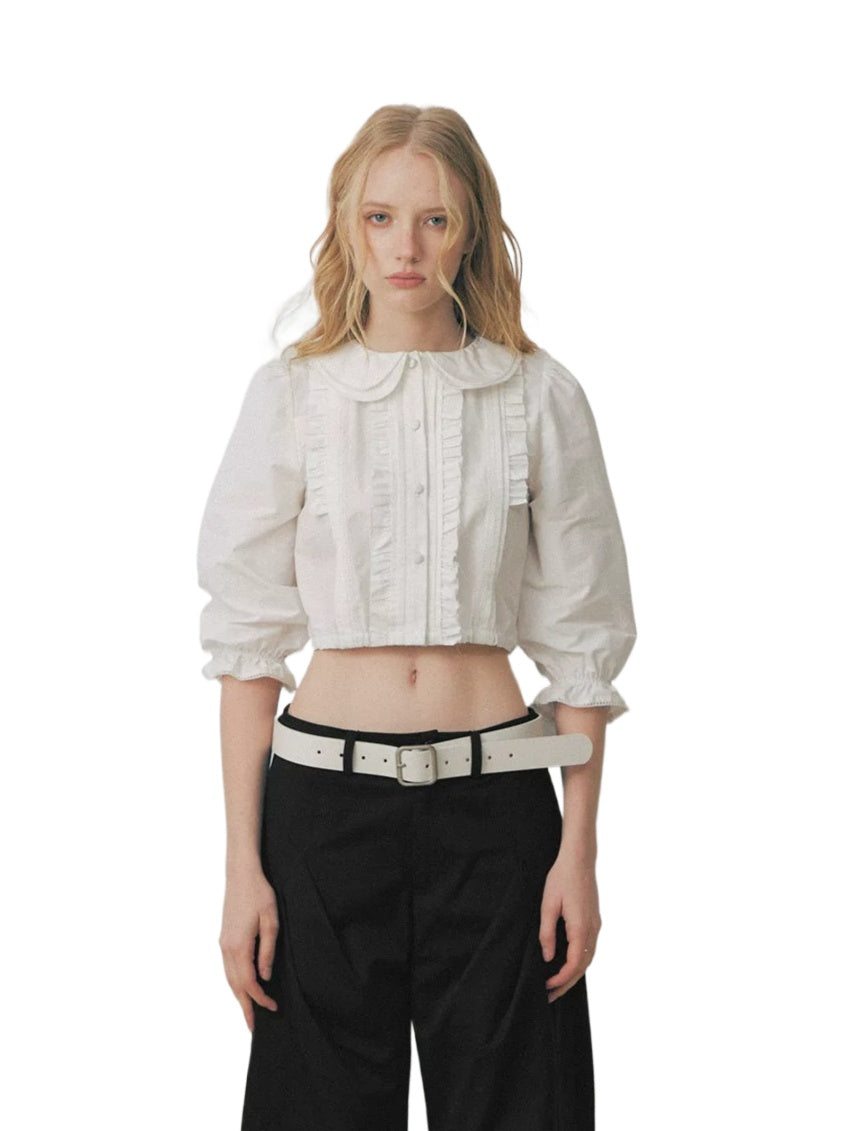 Double Collar Lace Blouse
