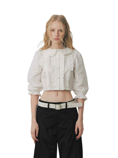 Double Collar Lace Blouse