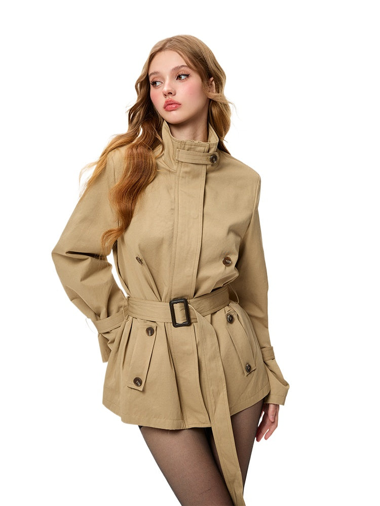 Classic Detachable Cape Trench Coat
