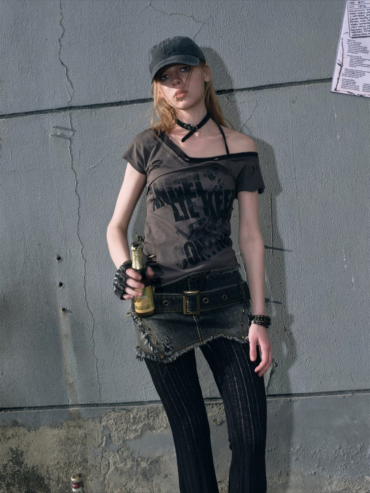 Distressed Graffiti Tee