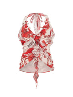 Floral Halter Top Skirt Set
