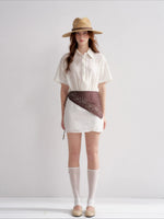 Rose Cutout Shirt Dress