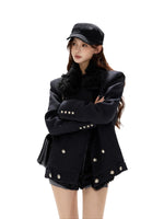 Detachable Shearling Collar Coat
