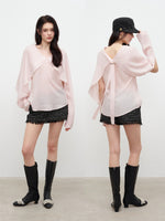 Lyocell Pink Cloak Top