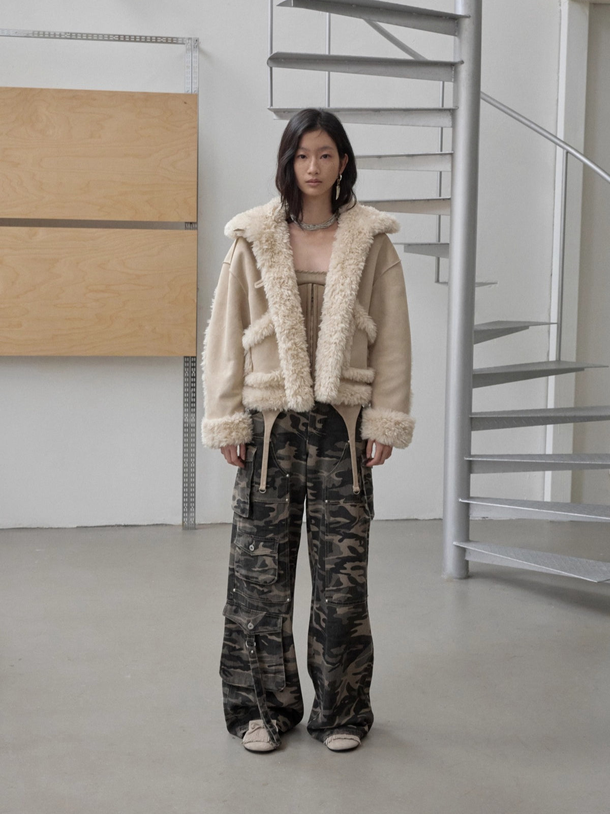 Reversible Shearling Suede Jacket