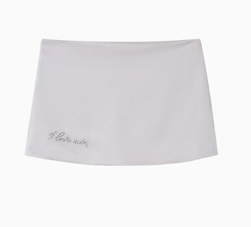 Pink &amp; Silver A-line Mini Skirt
