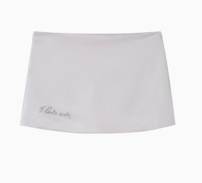 Pink &amp; Silver A-line Mini Skirt